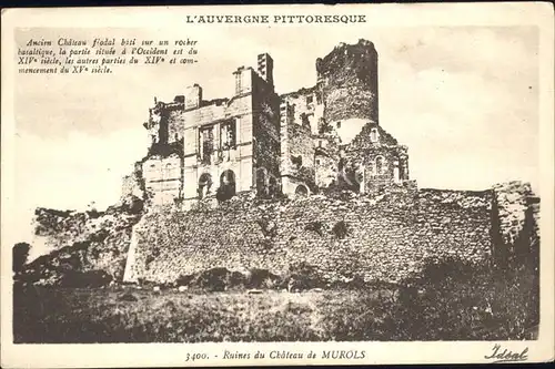 Murols Ruines du Chateau Collection l Auvergne Pittoresque Kat. Murols