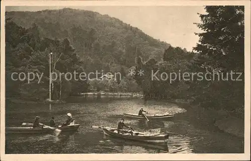 Freiburg Breisgau Waldsee Bootspartien Kat. Freiburg im Breisgau