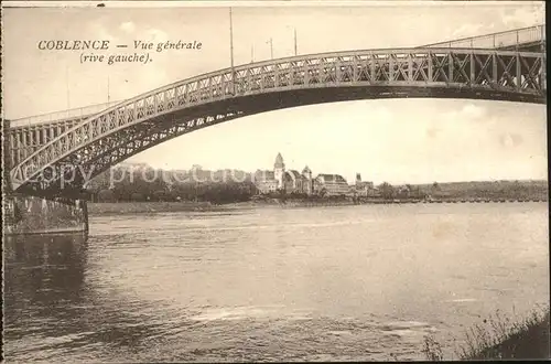 Koblenz Rhein Vue generale rive gauche Kat. Koblenz