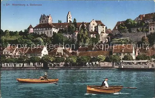 Meersburg Bodensee Ortsansicht Bootspartien Kat. Meersburg