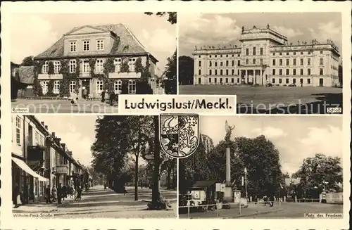 Ludwigslust Mecklenburg Rathaus Wilhelm Piek Strasse Schloss PdF Kat. Ludwigslust