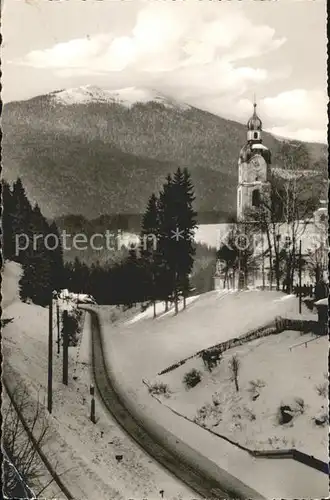 Bayrisch Eisenstein Pfarrkirche mit Arber Kat. Bayerisch Eisenstein