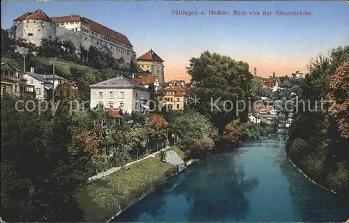 Tuebingen Neckarpartie Schloss Alleenbruecke Kat. Tuebingen