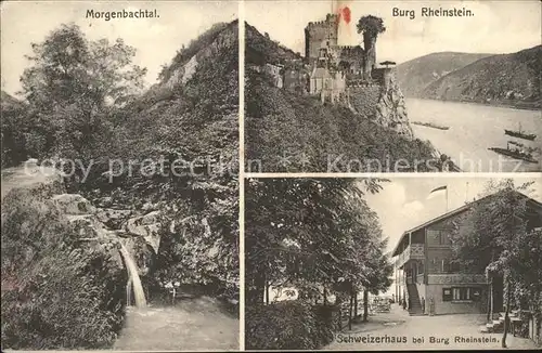 Trechtingshausen Morgenbachtal Burg Rheinstein Schweizerhaus Kat. Trechtingshausen