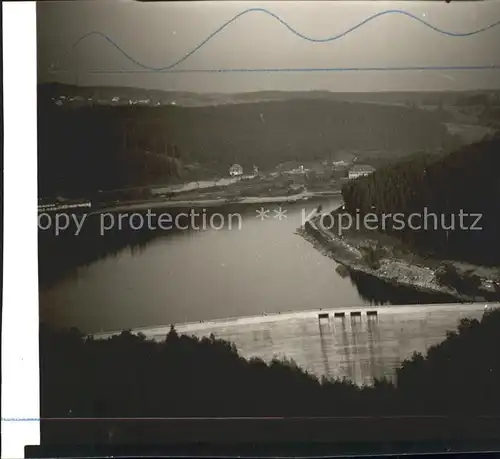 Seebrugg am Schluchsee mit Staumauer Fliegeraufnahme Kat. Schluchsee