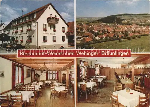 Braeunlingen Panorama Restaurant Weinstuben Wehinger Kat. Braeunlingen