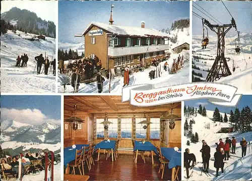 Steibis Berggasthaus Imberg Sessellift Terrasse Kat. Oberstaufen