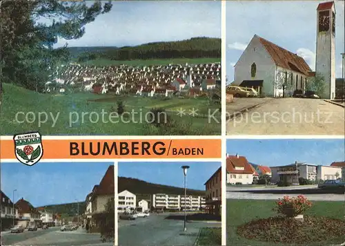 Blumberg Baden Totalansicht Kirche Strassenpartien / Blumberg /Schwarzwald-Baar-Kreis LKR