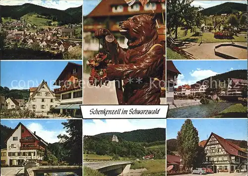 Schenkenzell Totalansicht Dorfpartien Baer Fachwerkhaus Kat. Schenkenzell Schwarzwald