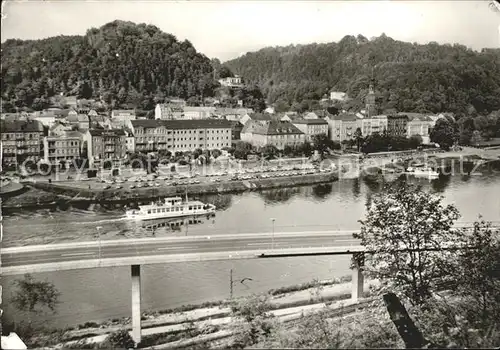 Bad Schandau Ortsansicht Faehrschiff Kat. Bad Schandau