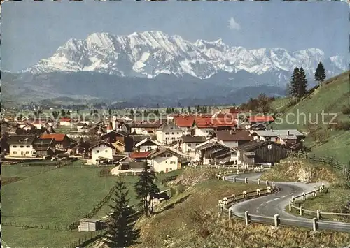 Wallgau mit Wettersteingebirge Kat. Wallgau