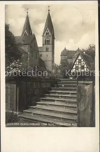 Quedlinburg vom Schlossgarten aus Kat. Quedlinburg