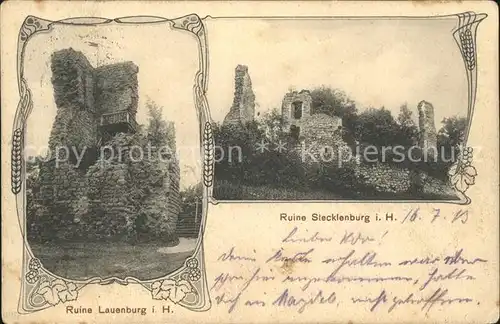 Stecklenberg Ruine Stecklenburg und Ruine Lauenburg Kat. Stecklenberg