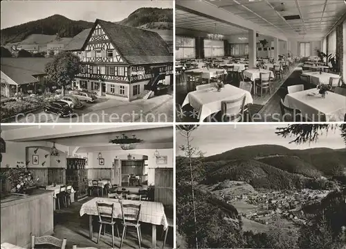 Schenkenzell Gasthaus Pension zur Sonne Gastraeume Ortsansicht Kat. Schenkenzell Schwarzwald