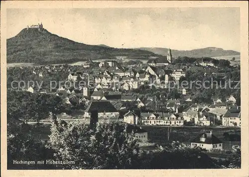 Hechingen Panorama mit Burg Hohenzollern Kat. Hechingen
