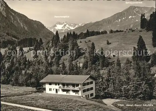 Gruben Oberstdorf Hotel Garni im Trettachtal mit Allgaeuer Alpen Kat. Oberstdorf