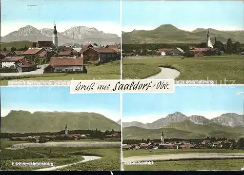 Saaldorf-Surheim mit Staufen und Zwiesel Gesamtansicht mit Blick nach Salzburg und Untersberg / Saaldorf-Surheim /Berchtesgadener Land LKR