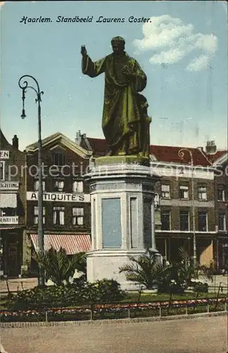 Haarlem Standbeeld Laurens Coster Denkmal Kat. Haarlem