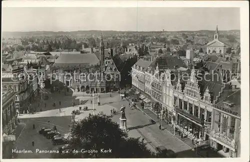 Haarlem Panorama va de Groote Kerk Denkmal Kat. Haarlem