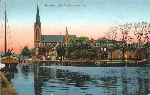 Haarlem Zuider Buitenspaarne Kathedraal Boot Kathedrale Kat. Haarlem