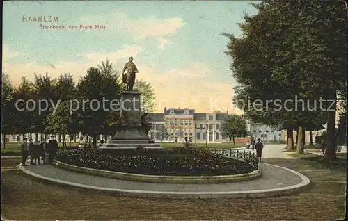 Haarlem Standbeeld van Frans Hals Denkmal Statue Kat. Haarlem