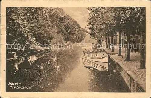 Haarlem Gasthuissingel Kanal Boot Kat. Haarlem