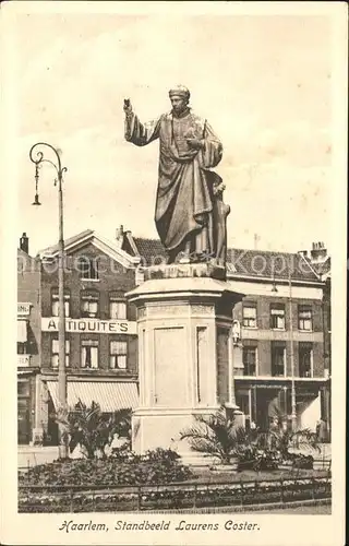 Haarlem Standbeeld Laurens Coster Monument Denkmal Statue Kat. Haarlem