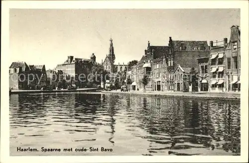 Haarlem Spaarne met oude Sint Bavo Kathedrale Kat. Haarlem