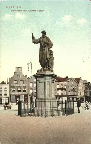 Haarlem Standbeeld Laurens Coster Monument Denkmal Statue Kat. Haarlem