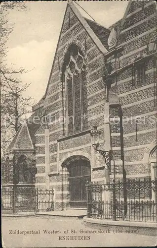 Enkhuizen Zuiderportaal St Gomaruskerk Portal Kirche Kat. Enkhuizen