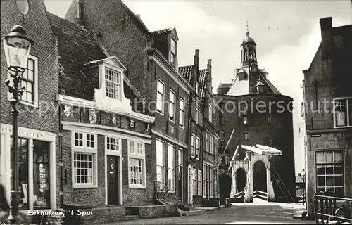 Enkhuizen t Spui Ortspartie Bruecke Kat. Enkhuizen