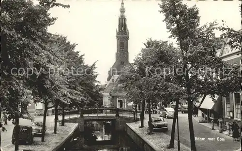 Edam met Spui Kanal Bruecke Kirche Kat. Edam