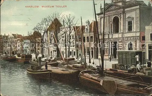 Haarlem Museum Teijler Kanal Boot Kat. Haarlem