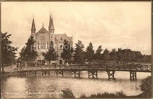 Alkmaar RK Kerk Knuppelbrug Kirche Bruecke Kat. Alkmaar