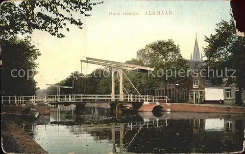 Alkmaar Oude Gracht Bruecke Kat. Alkmaar