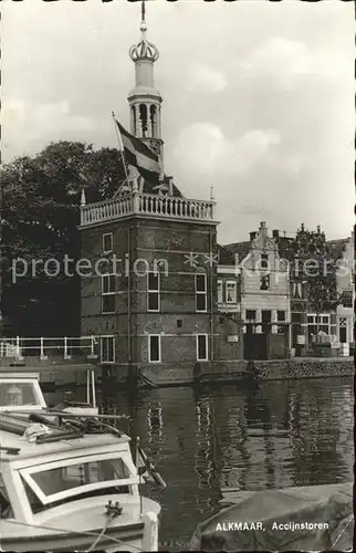 Alkmaar Accijnstoren Kanal Motorboot Kat. Alkmaar