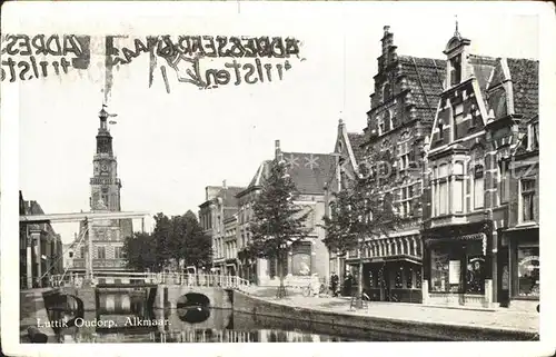 Alkmaar Luttik Oudorp Kanal Zugbruecke Kat. Alkmaar