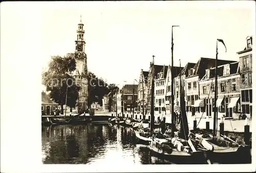 Hoorn Havengezicht met de Hoofdtoren Kat. Hoorn