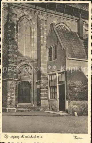 Hoorn Zij ingang Noorderkerk anno 1647 Kirche Kat. Hoorn