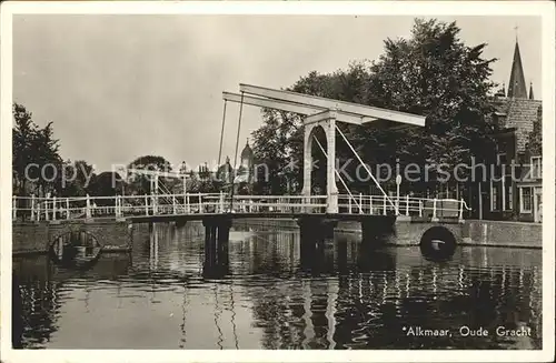 Alkmaar Oude Gracht Zugbruecke Kat. Alkmaar