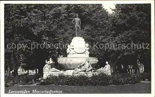 Leeuwarden Mercuriusfontein Brunnen Skulptur Kat. Leeuwarden