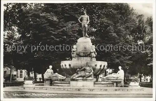 Leeuwarden Mercuriusfontein Brunnen Skulptur Kat. Leeuwarden