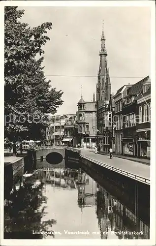 Leeuwarden Voorstreek met de Bonifatiuskerk Kirche Kat. Leeuwarden