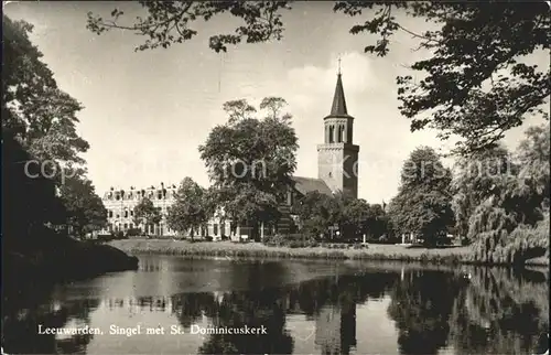 Leeuwarden Singel met St Dominicuskerk Kirche Kat. Leeuwarden