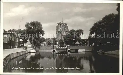 Leeuwarden Oldehove met Vrouwenpoortsbrug Kat. Leeuwarden