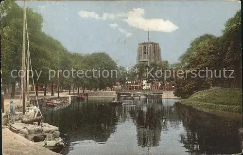 Leeuwarden Gezicht op de Oldehove Kat. Leeuwarden