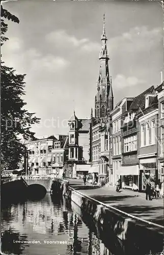 Leeuwarden Voorstreek Kanal Kirchturm Kat. Leeuwarden