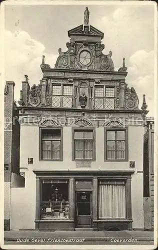 Coevorden Oude Gevel Frieschestraat Historisches Gebaeude 17. Jhdt. Kat. Coevorden