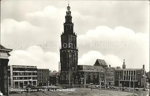 Groningen Groote Markt met Martinitoren Kat. Groningen