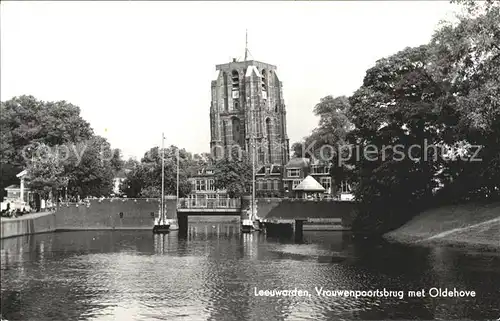 Leeuwarden Vrouwenpoortsbrug met Oldehove Kat. Leeuwarden